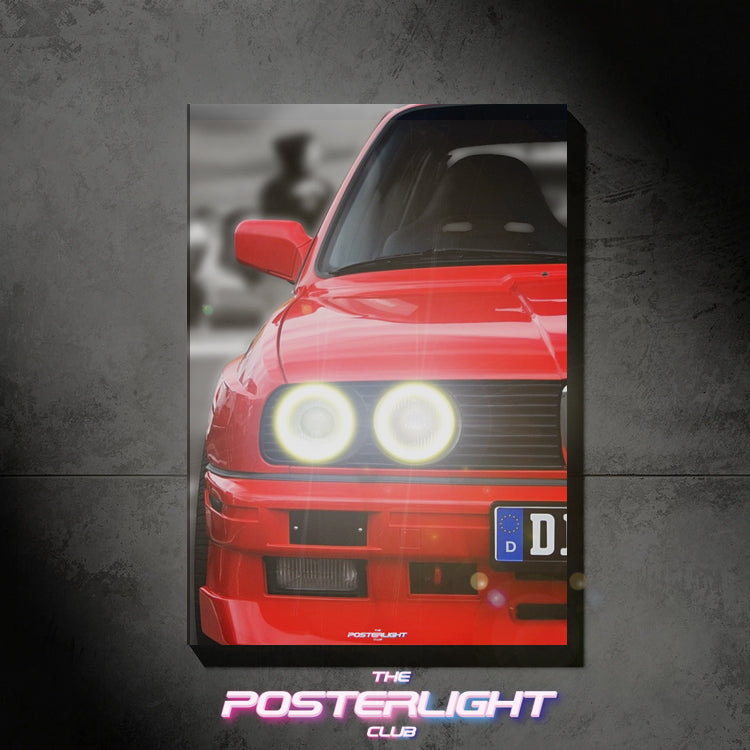 POSTER LUMINEUX BMW E30