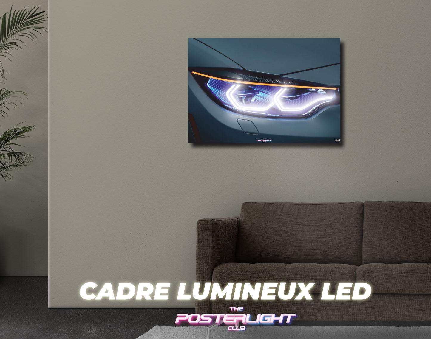 CADRE LUMINEUX LED 3D M POSTER