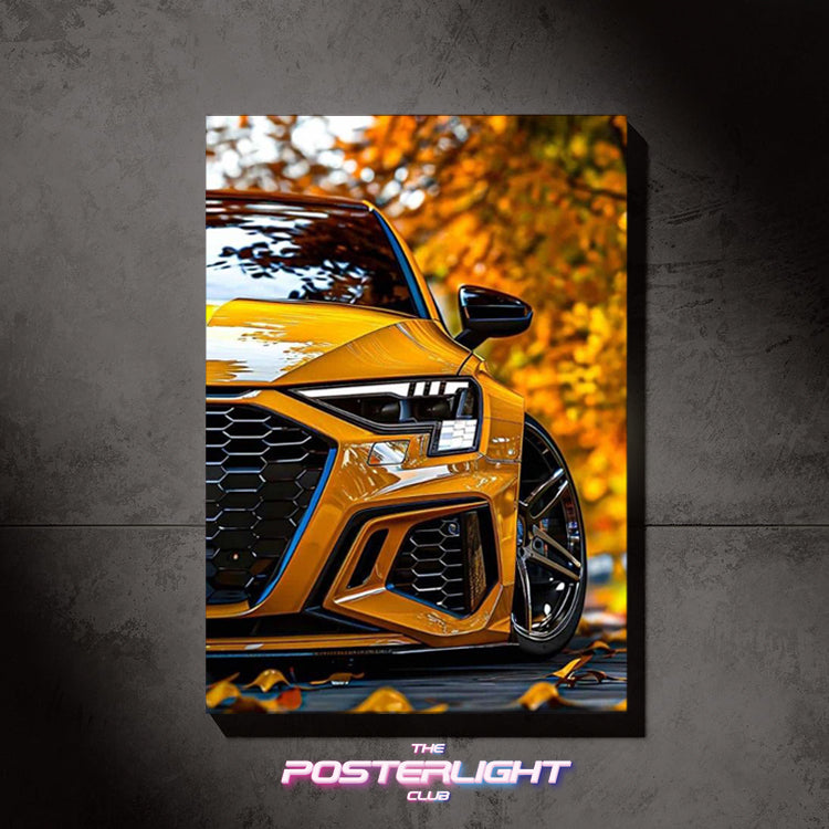 POSTER LUMINEUX  AUDI RS3 YELLOW